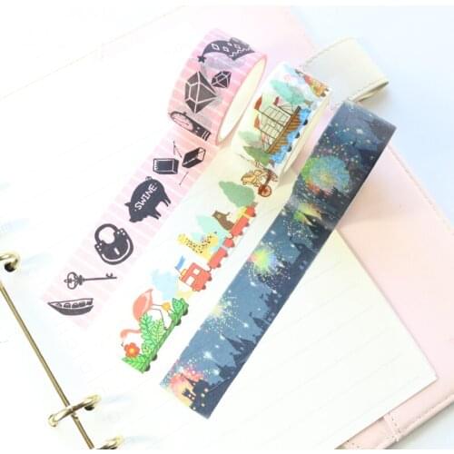 Domikee Japanese cartoon festival pattern school decoration DIY washi paper masking tapes for diary journal planner notebook