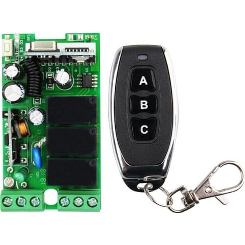 Household AC110V 220 V 3CH Wireless Remote Control Switch receiver transmitter wireless power lighting/led 433Mhz
