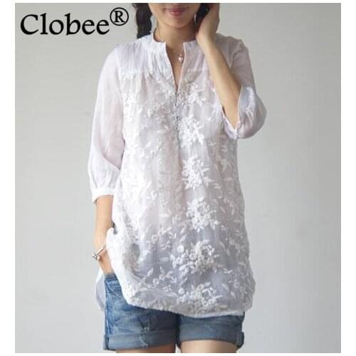Clobee Women's Shirts With Embroidery