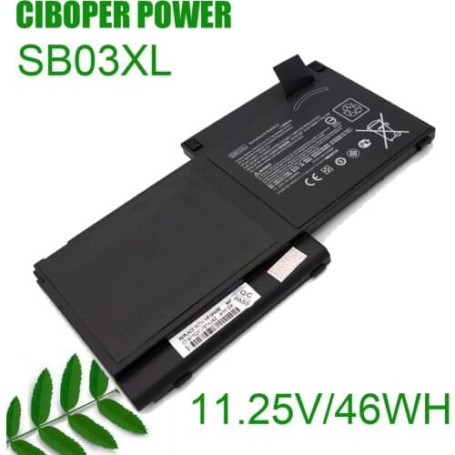 CP Original Laptop Battery SB03XL 11.25V 46WhFor 820 720 725 G1 G2 HSTNN-IB4T HSTNN-l13C HSTNN-LB4T SB03046XL 717378-001 E7U25AA