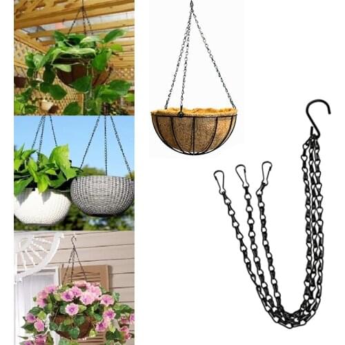 Flower Pot Hanging Basket Chain Replacement Flower Pot Basket Chain Plant Hanger Iron Flower Pot Hanging Basket Chain Planters