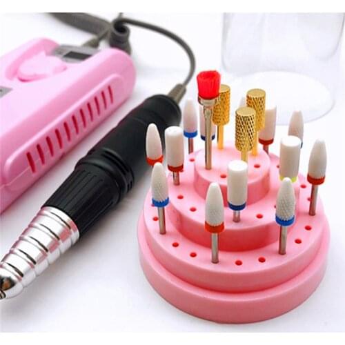 48 Holes Nail Drill Bits Holder Stand Display tool Drill Bit Organizer Box Container Manicure Tool Support Dropshipping