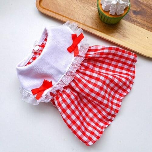 Summer Dog Bow Lace Dress Pet Clothing Cat Skirt Puppy Apparel Yorkshire Yorkie Shih Tzu Maltese Bichon Poodle Schnauzer Clothes