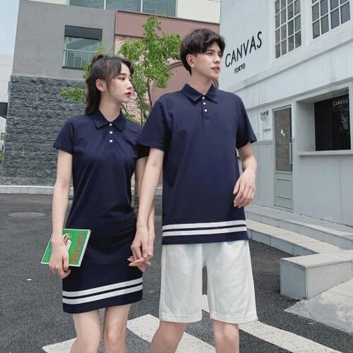 Couples summer dress new short - sleeved women dress a skirt a dress couples clothes couples clothing