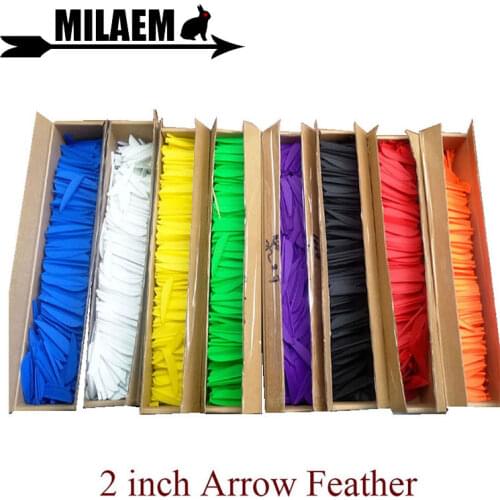 200pcs 2 Inch Archery Rubber Feather Arrow Fletching Vanes Arrow Feather Bow Arrow Shooting Accessories