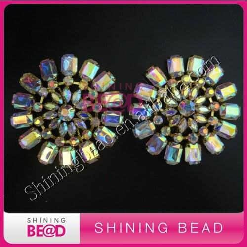 Fashion rhinestone applique lace for dress,wedding dress,free shipping