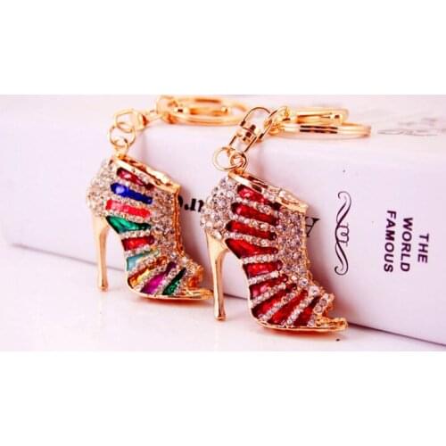 Fashionable womens high heel shoes keychain pendant Creative keychain ornament