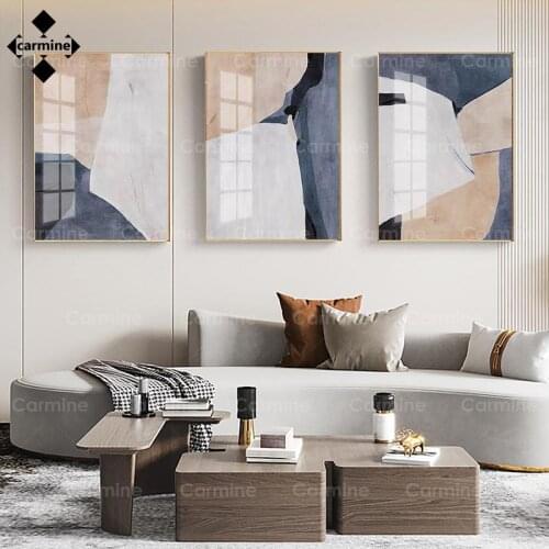 Marble Beige Wall Art Canvas Painting Abstract Poster and Print Modern Grey Wall Picture for Bedroom Living Room Home Wall Decor