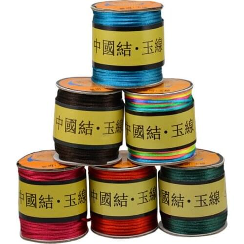 1.5mm 2mm 2.5mm Nylon Cord Satin Braided String DIY Jewelry Findings Beading Cord Rope Thread Chinese Knot Macrame Rattail