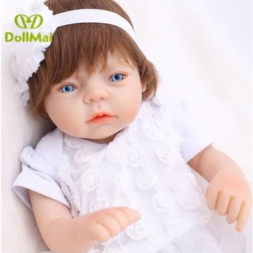 Original baby doll reborn toys 20"50cm full silicone reborn baby girl dolls realisitc princess BJD doll can bathe bebes reborn