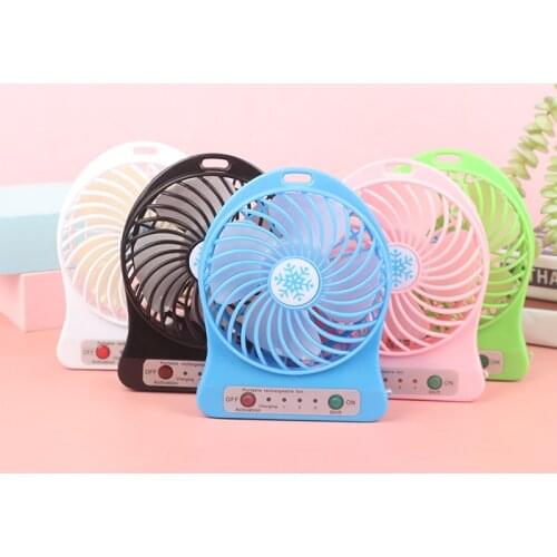 Fan Cooling Portable Rechargeable LED Light Fan Air Cooler Mini Desk USB 18650 Fan Home Air Conditioner Summer Supplies