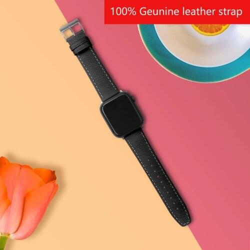 Topselling Genuine Leather band for apple watch strap series SE 6 5 4 44mm 40 for apple iwatch 3 2 1 watchband 38mm 42mm