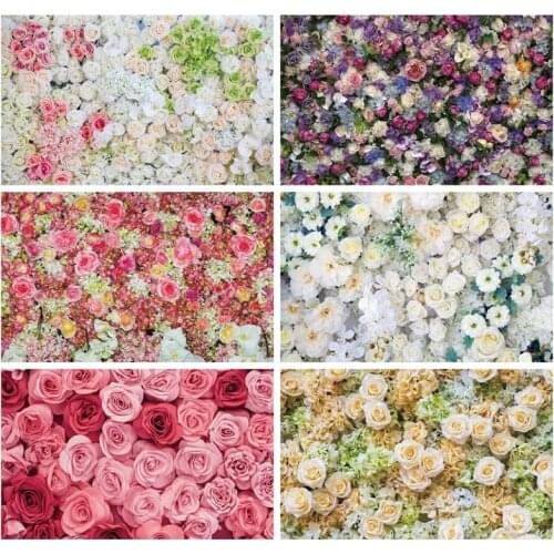 Romantic Flowers Roses Wall Backdrops Artistic Photos Background Decorations for Wedding Ceremony Party Photography Props