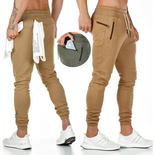 Sports Pants Male Jogger Fashion Pocket Design Jogging Pants New Muscle Men Cotton Gym Fitness Training Pants