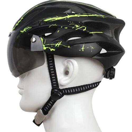 Ultralight riding helmet sun visor goggles road mountain bike general bicycle helmet equipped with detachable magnetic goggles