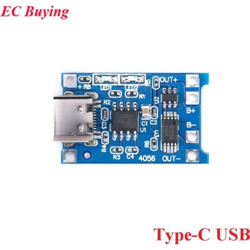 Type-C USB 5V 1A 18650 TP4056 Lithium Battery Charger Module Charging Board Type C With Protection Dual Functions Li-ion