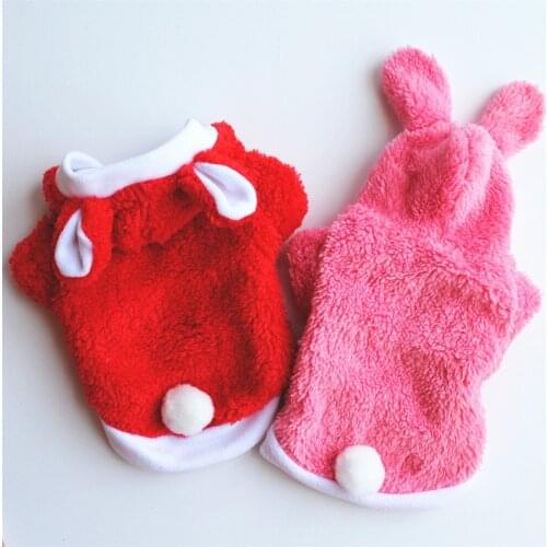 Colorful Rabbit Suits Looking Pets Clothing Dog Jumpsuits For Autumn Winter Season Pets Party Apparel