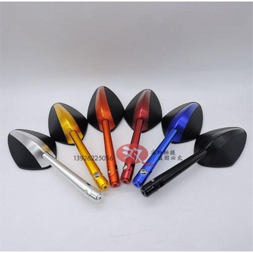 6 colors available motorcycle side mirror CNC rearview mirrors modified scooter backup mirror for honda kawasaki yamaha 8mm 10mm