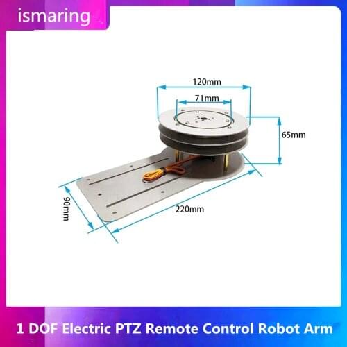 1 DOF Electric PTZ Remote Control Robot Arm Rotating Base Stand with 180, 270 Degree Servo DIY STEM Educational Toys
