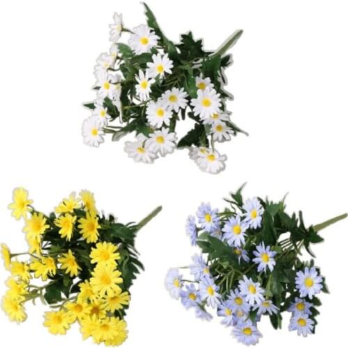 1Pcs Artificial daisy bunch small daisy white chrysanthemum wild chrysanthemum home interior decoration fake flower