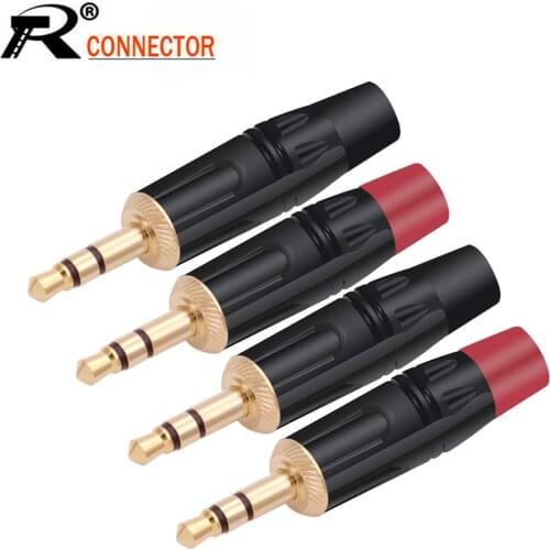 100PCS 3.5MM 3 Poles Stereo Male Plug Gold Plated Soldering 3 Pins 3.5MM Stereo Plug DIY Headphone Jack Wire Connector