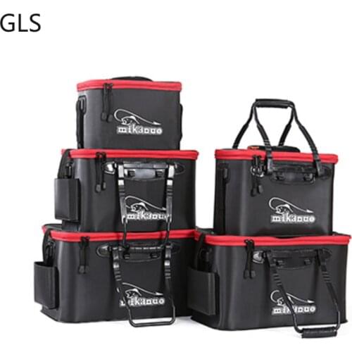 2021New EVA Black/Orange 30-50cm Portable Fishing Bucket Foldable Fishing Live Fish Box Outdoor High-quality Fishing Tackle