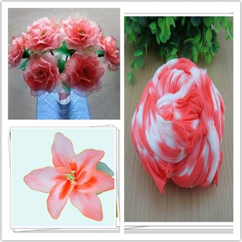 54 colors mix shipping or only one color ship double color stocking flowers/nylon flower /silk flower making/ DIY flowers craft