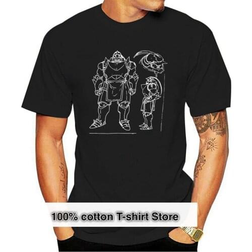 Fullmetal Alchemist Mens T-Shirt - Alphonse Elric Schematcs Image Men T Shirt Lowest Price 100 % Cotton TOP TEE PLUS SIZE