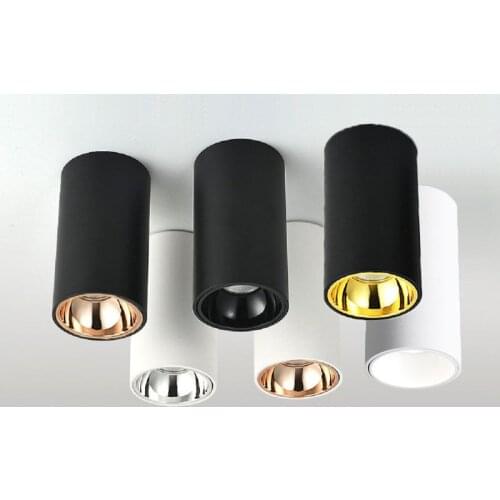 Cylinder Livingroom Kitchen Bedroom Foyer Offcer Rose Gold Dimmable LED Ceiling lights 5W 10W 15W 20W Ceiling lamp