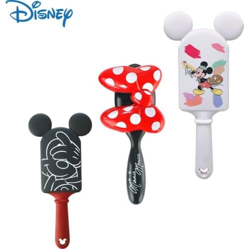 Disney Mickey Minnie Mouse 3D Comb Baby Girl Massage Comb Childrens Cartoon Air Cushion Comb Cute Kids Girls Christmas Gifts