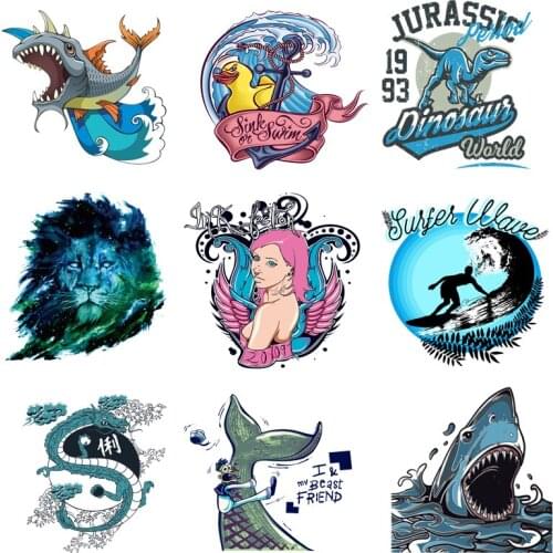 Iron on Transfer for Clothing Thermoadhesive Patches Stickers Diy Punk Patch Textile Vinyl Stripes Rock Appliques for Jackets C