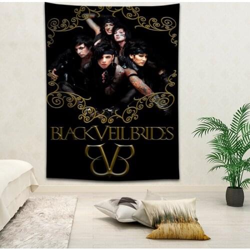 Hot Sale Custom High Quality Black veil Brides Wall Hanging HD Landscape 3D Printing Digital Printing Home Decoration Tapestry
