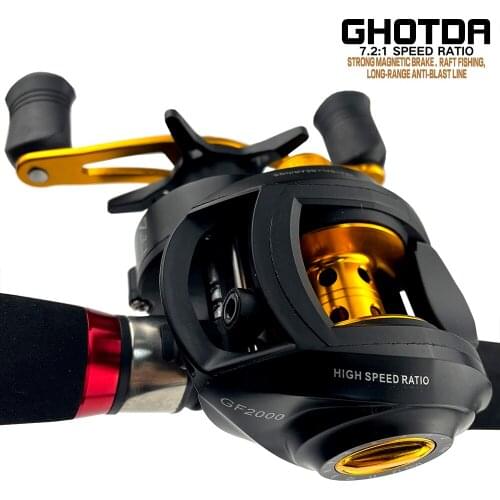 Baitcasting Reel 7.2:1 High Speed 8KG Max Drag Magnetic System Saltwater Reel Fishing