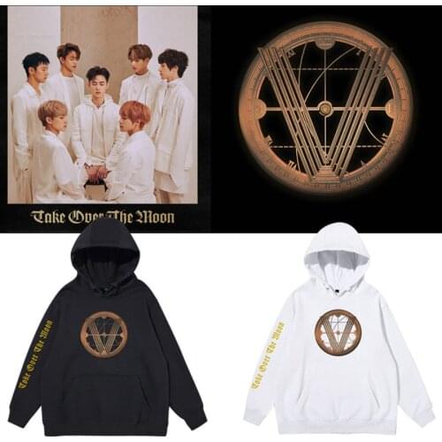 Kpop WayV KUN Ten WINWIN LUCAS YANGYANG HENDERY Album Take Over The Moon Style Unisex Fan Hoodie Pullover Coat Hoodies Clothes