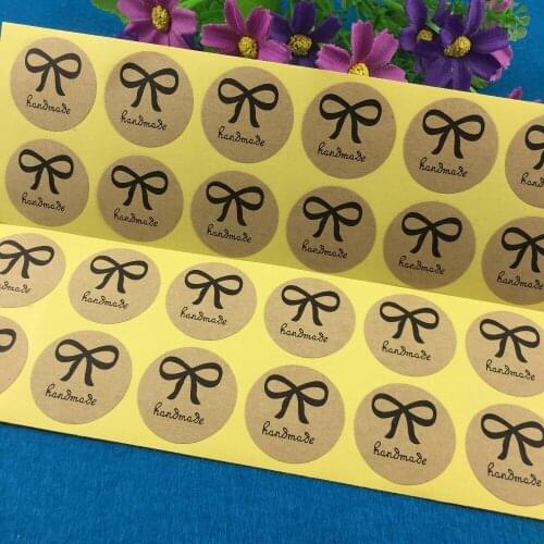 Diameter 3cm Round Shape Stickers Handmade Printing for Jewelry Box Festival Gift Envelope Thank You Seal Sticker Label 500Pcs