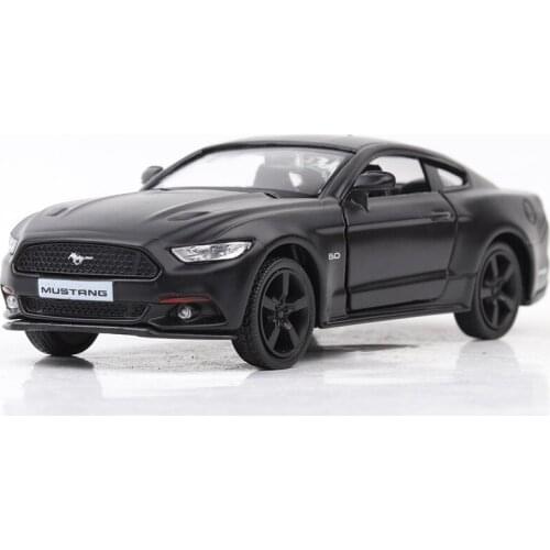 1:36 Scale High Imitation Alloy Model Car,matte Ford Mustang Pull Back Retro Car Toy, 2 Open Door Toy Vehicle