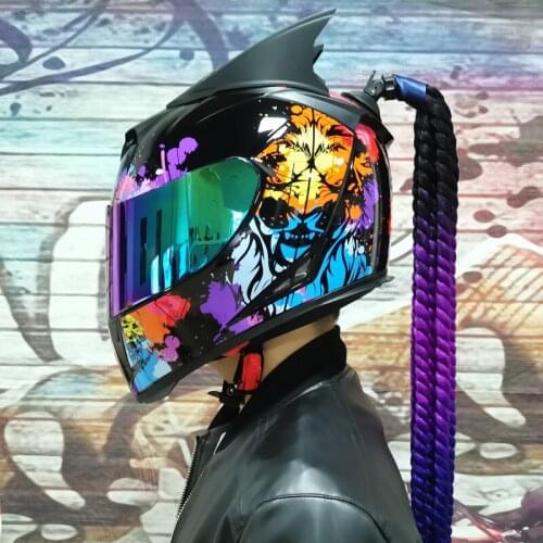 Motorcycle Full Face Helmet Motorcycle Racing Double Mirror Helmet