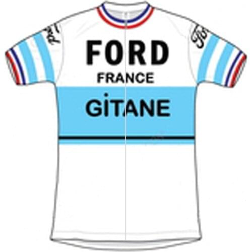 Hot french pro team mens cycling jerseys retro short sleeve cycling clothing Bicycle Clothes Wear Breathable Maillot Ciclismo