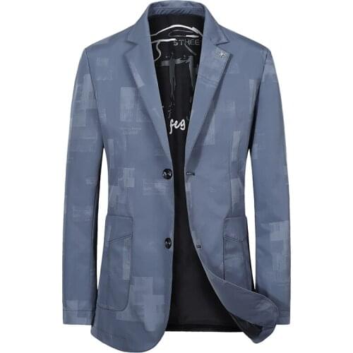 Mens Casual Slim Fit Suit Jacket Trend Brand Plaid Mens Self-Cultivation All-Match Suit Fashion Business Casual Suit Jacket