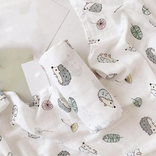 Soft Baby Blanket Bamboo Cotton Baby Swaddle Muslin Wrap Infant Baby Bedding Muslin Blanket