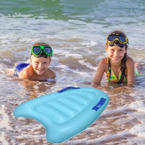 Outdoor Inflatable Surfboard Solid Color Buoy Kickboard Kids Safe Sea Surfing Board Floating Bed for Beach Swimming Pool