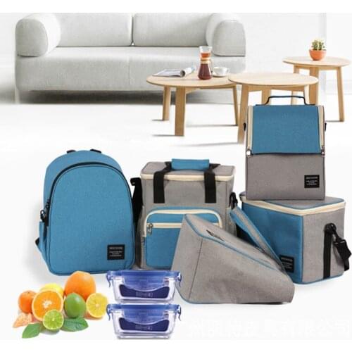 Outdoor Camping picnic bag Handbag Bento Pouch Dinner Container School Food Storage Bags Portable Waterproof Thicken Cooler Bag