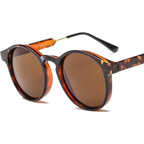 Girlview 2021 new sunglasses round big frame glasses female tortoiseshell glasses travel sunglasses