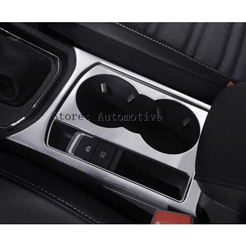 New For VW for Volkswagen Touran 2016 ABS Chrome Water Cup Holder Frame panle Cover Trim 1 Pcs
