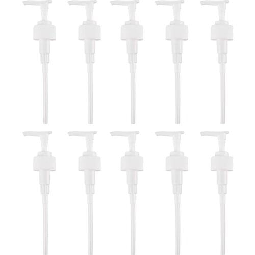 10pcs Plastic Lotion Dispenser Pump Travel Bottle Pump Nozzle Lotion Pump Head For Shampoo Hand Soap Bottles DIY (White, 28mm)