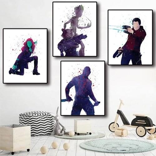 Marvel Avengers Guardians of the Galaxy Posters Print Canvas Painting Wall Art Home Decor Picture Modern Bedroom Decoration