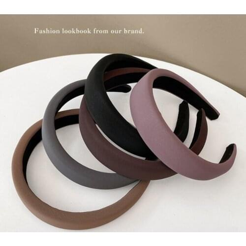 Sponge headband Korean high cranial hairpin Korean retro solid color French women hairbands