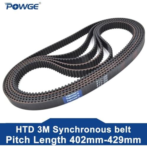 POWGE Arc HTD 3M Timing belt C= 192 195 198 201 width 6/9/15mm Teeth 64 65 66 67 HTD3M synchronous 192-3M 195-3M 198-3M 201-3M