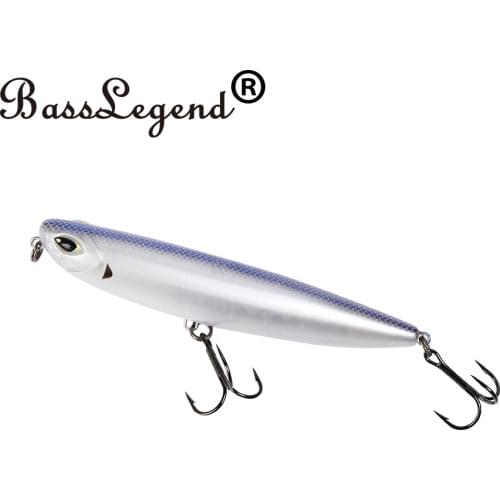 BassLegend Fishing Topwater Lure Surface Walk The Dog Bass Pike Sparrow Wobbler Stick Bait WTD Floating Pencil Walker 120mm 26g