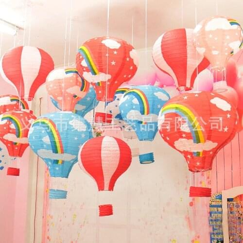 Hot air balloon paper lantern shopping mall celebration birthday party kindergarten corridor childrens room hanging ornaments